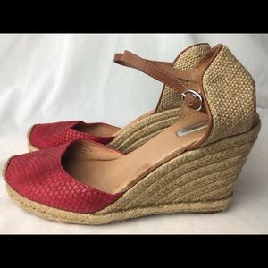 Halogen Espadrille Red Leather